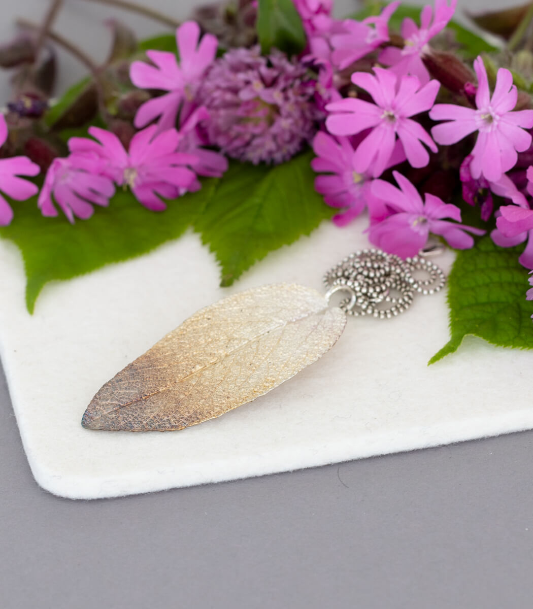 Salbeiblatt Anhänger Silber