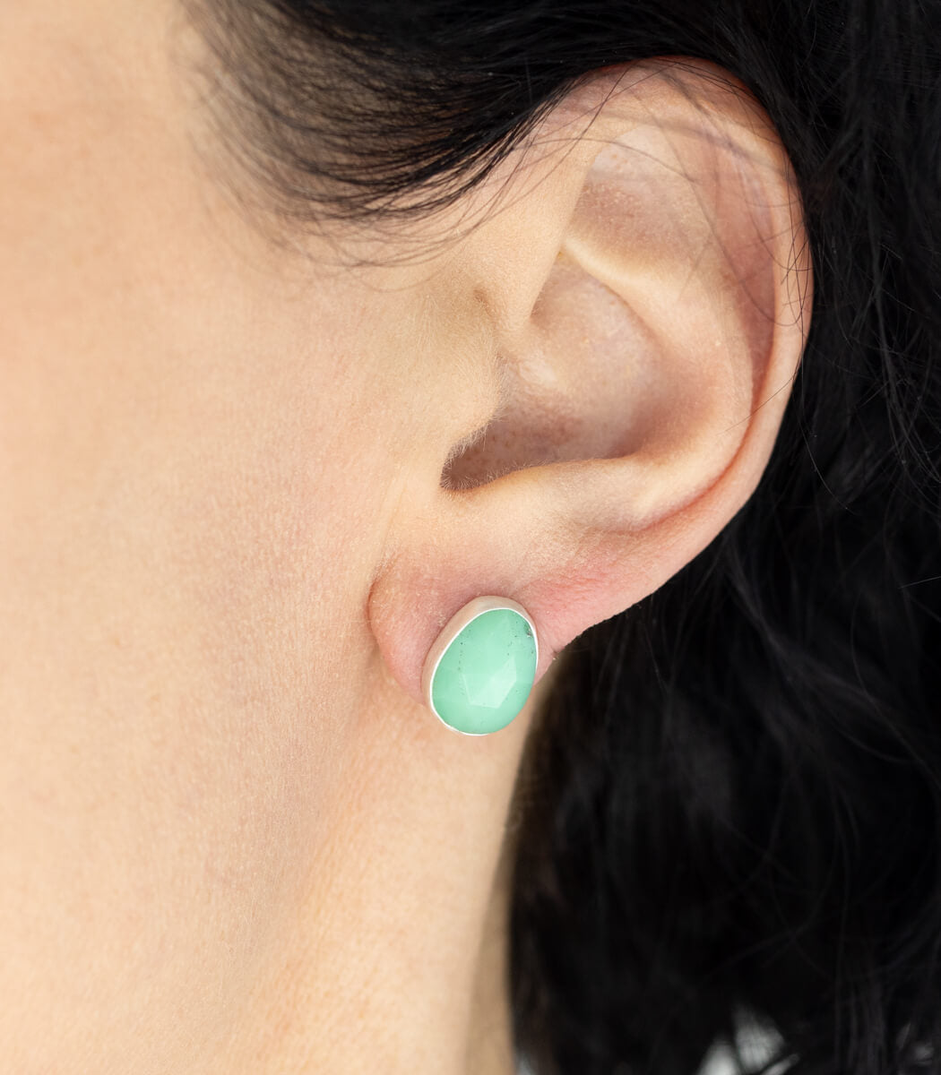 Frauenmantel Ohrhänger Chrysophras Silber