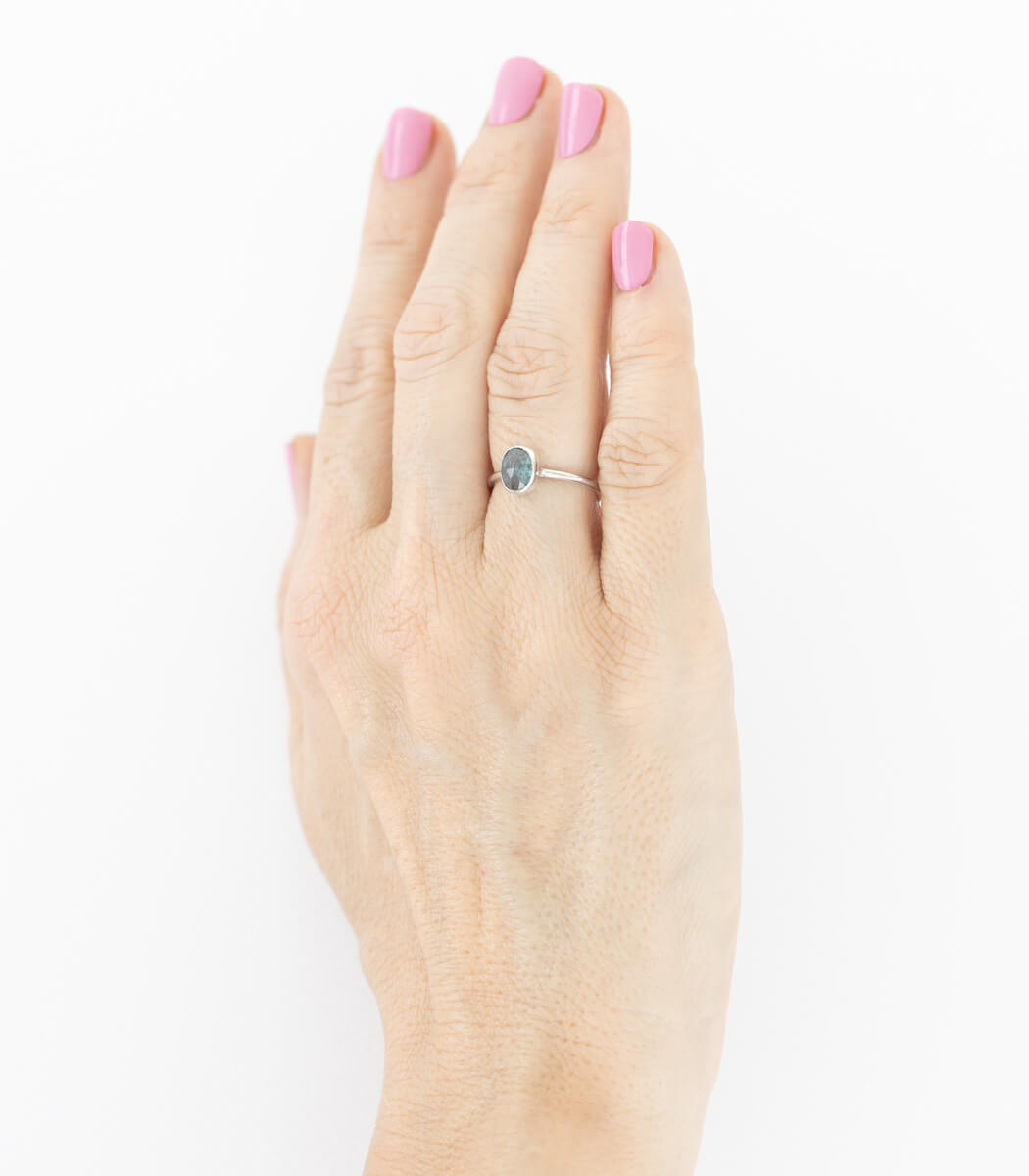 Kyanit blau Ring Silber Gr. 53