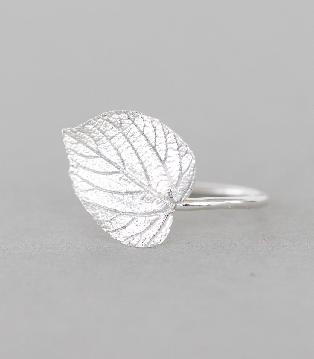 Lindenblatt Ring Silber Gr. 56