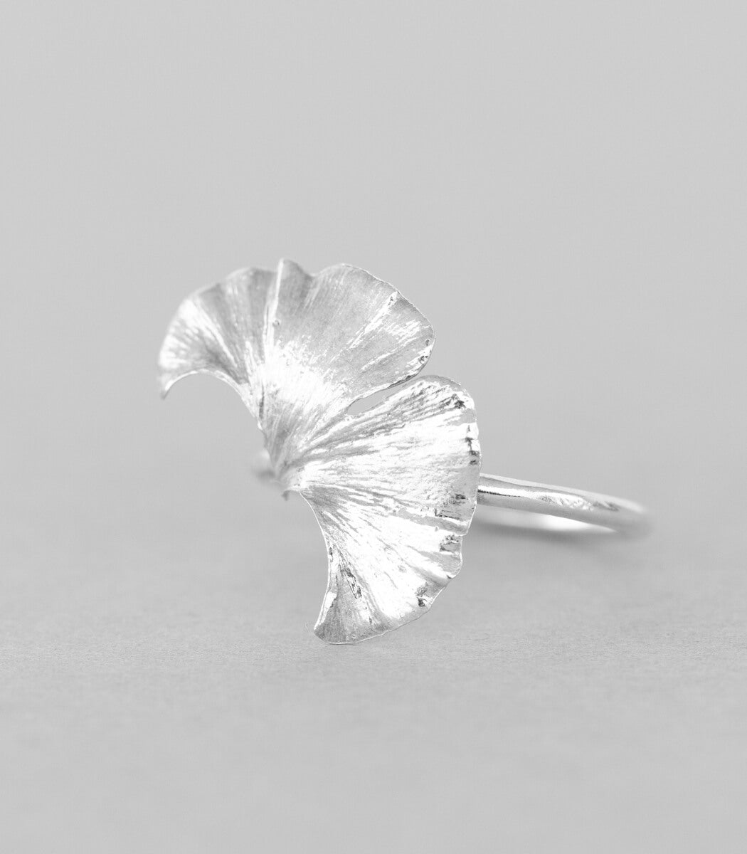 Ginkgoblatt Ring Silber Gr. 55