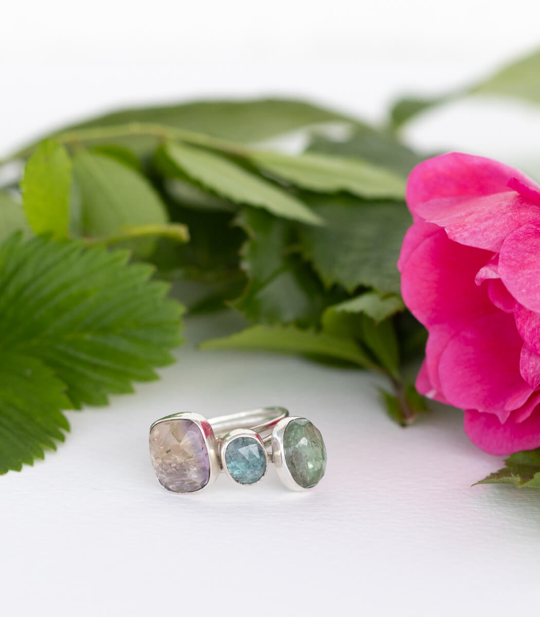 Kyanit blau Ring Silber Gr. 53