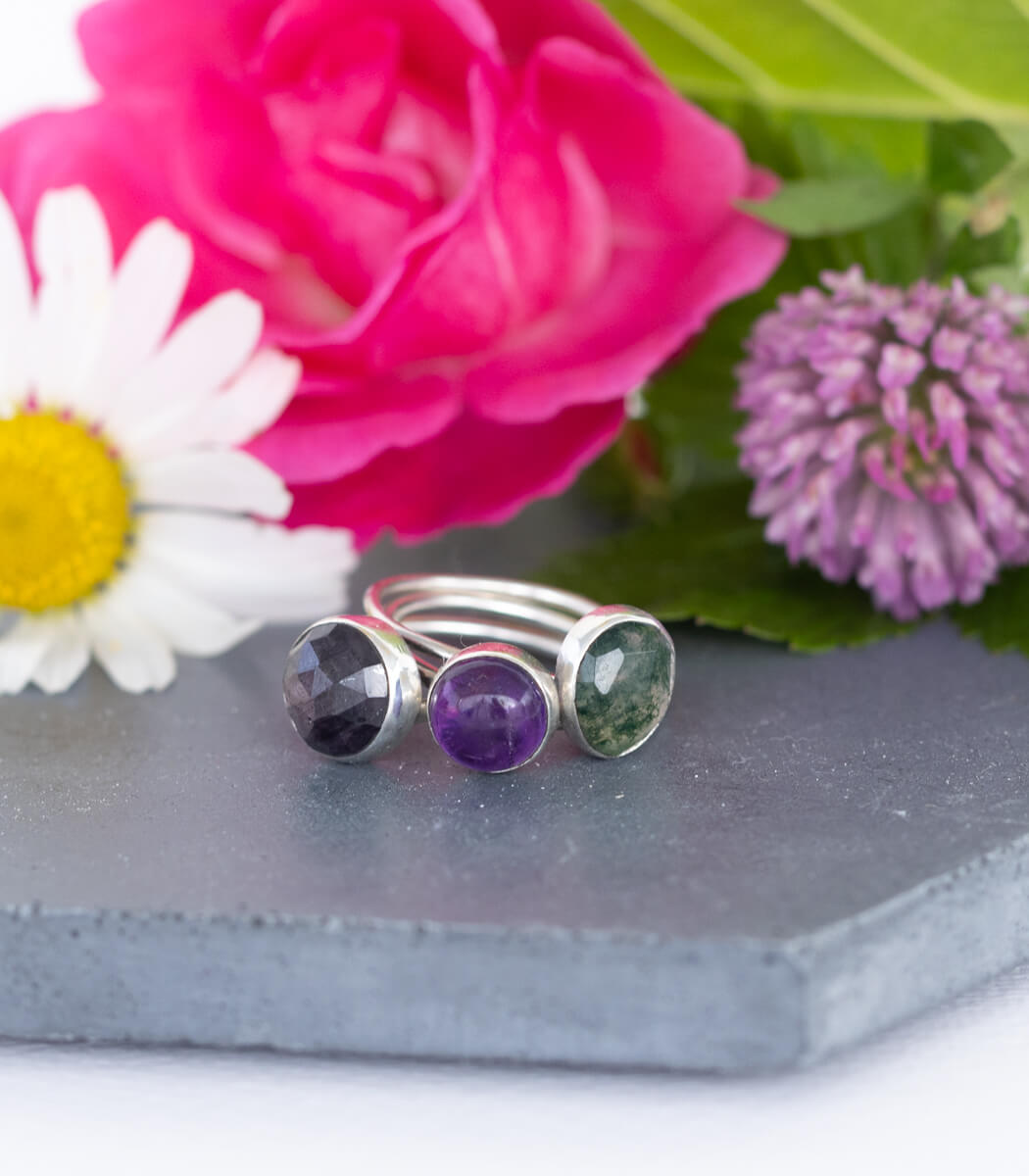 Amethyst Ring Silber Gr. 56