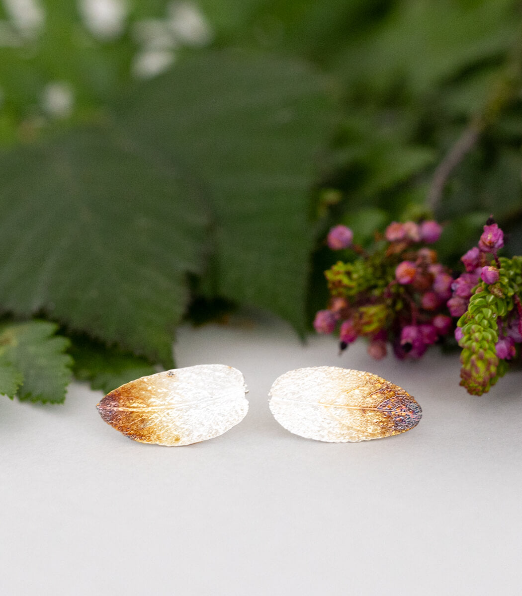 Salbeiblatt Ohrstecker Silber