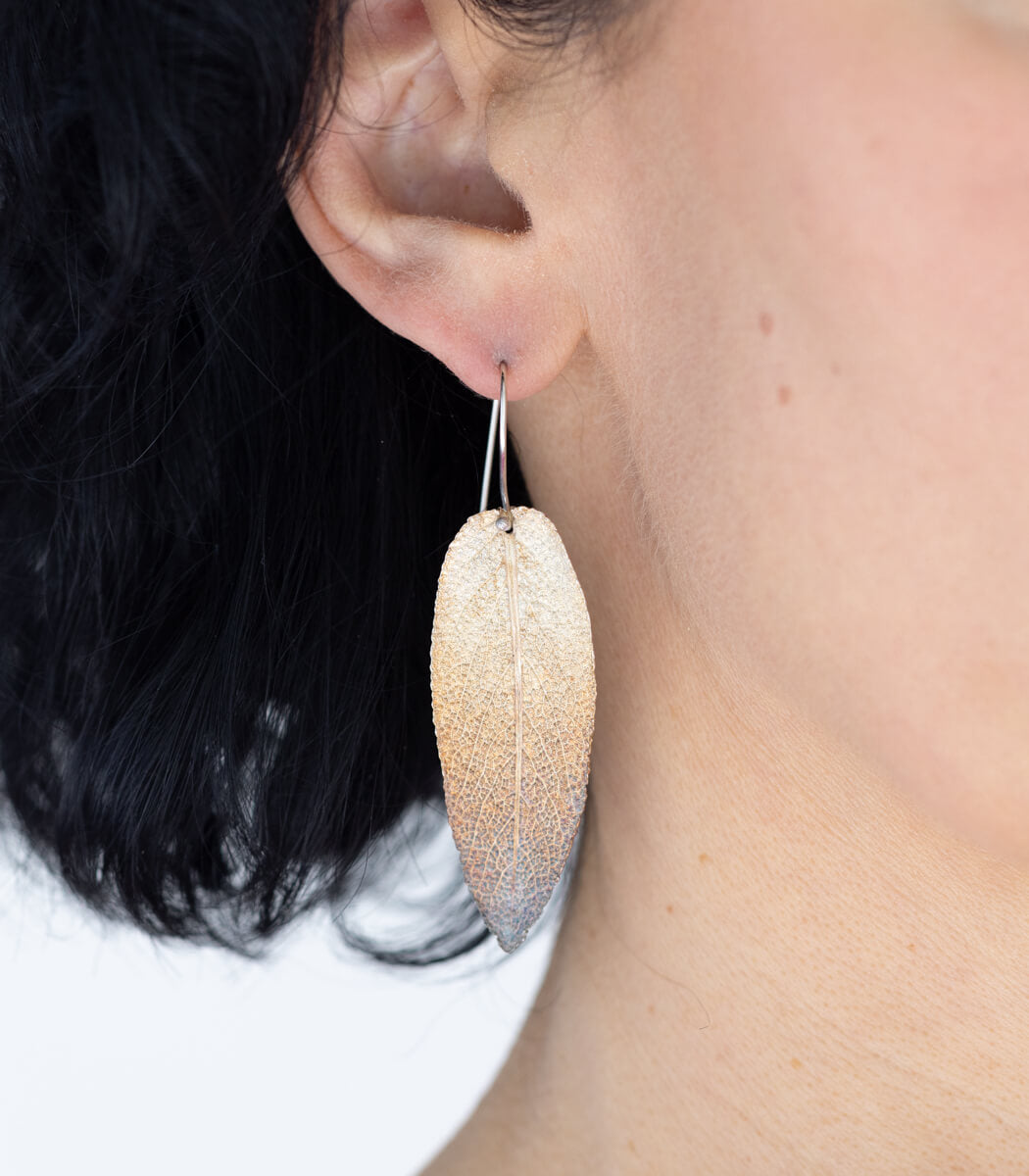 Salbeiblatt Ohrhänger Silber