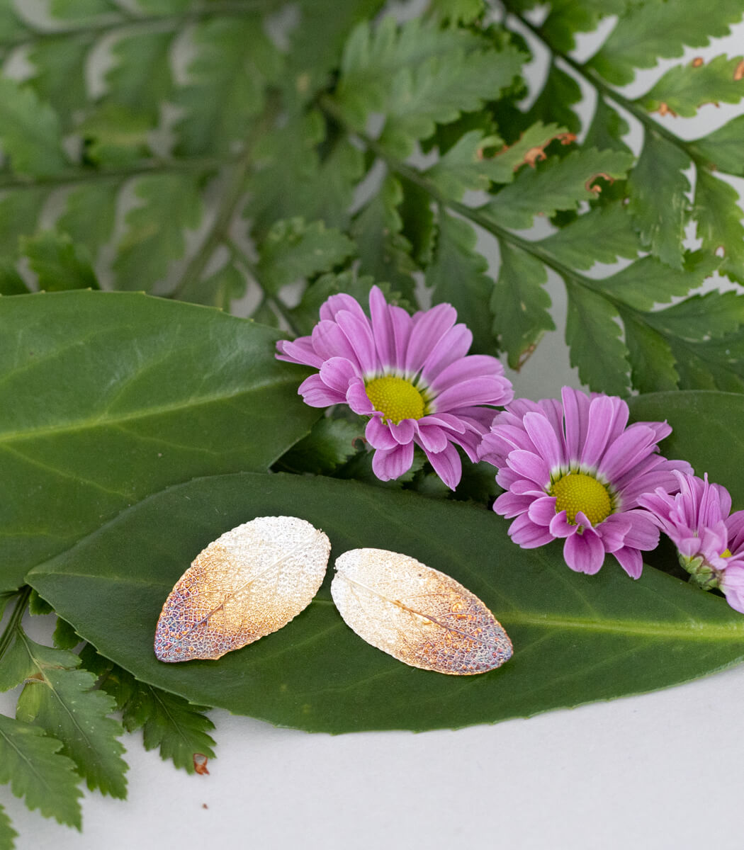 Salbeiblatt Ohrstecker Silber