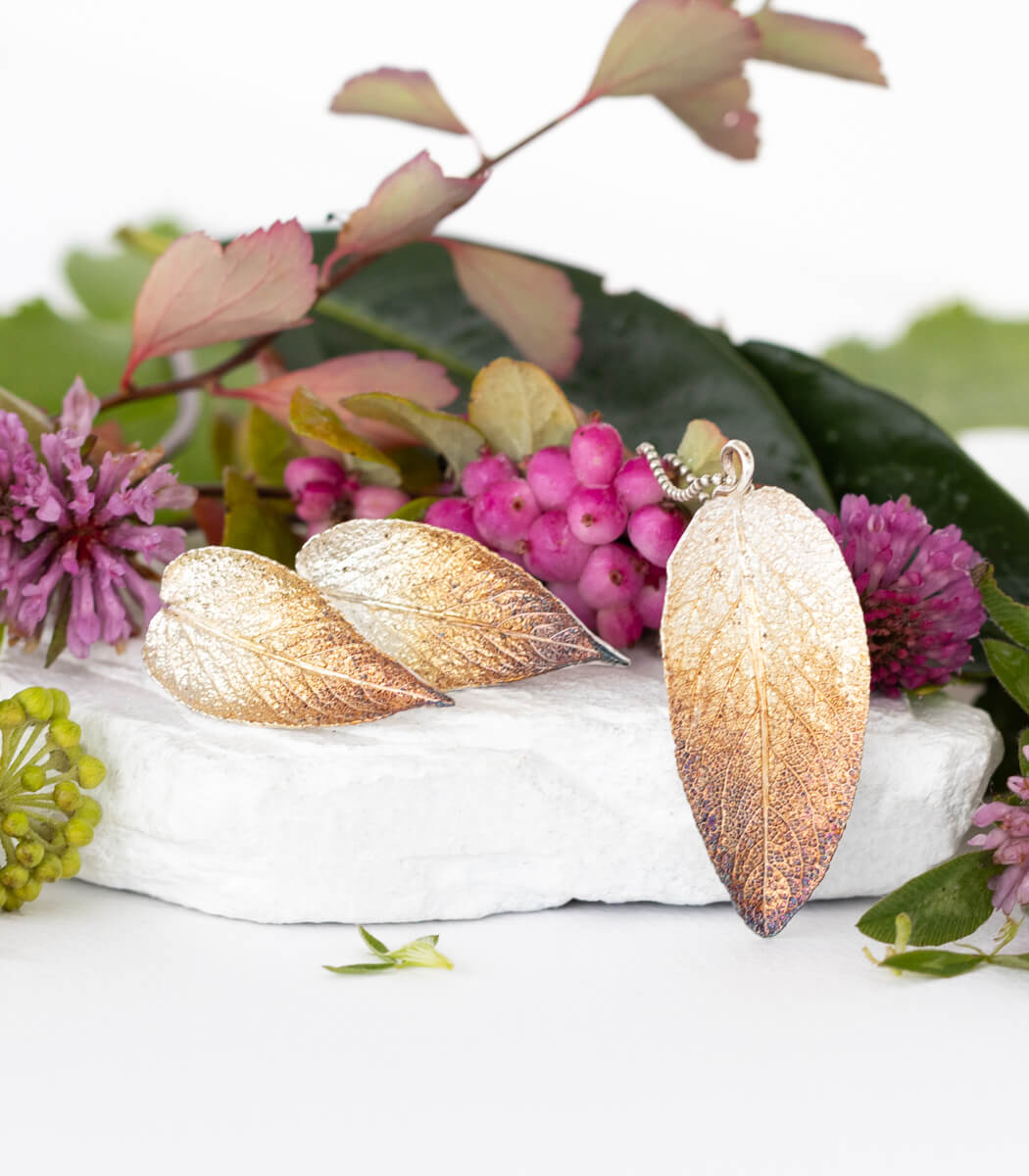 Salbeiblatt Schmuck Set