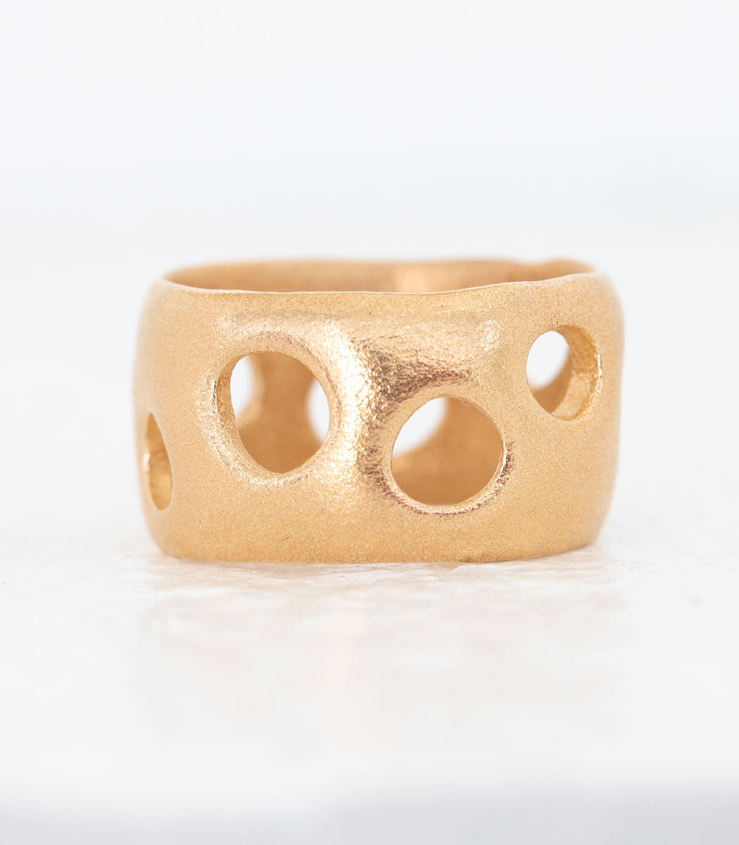 Bronze Ring Lochgestein Gr. 56