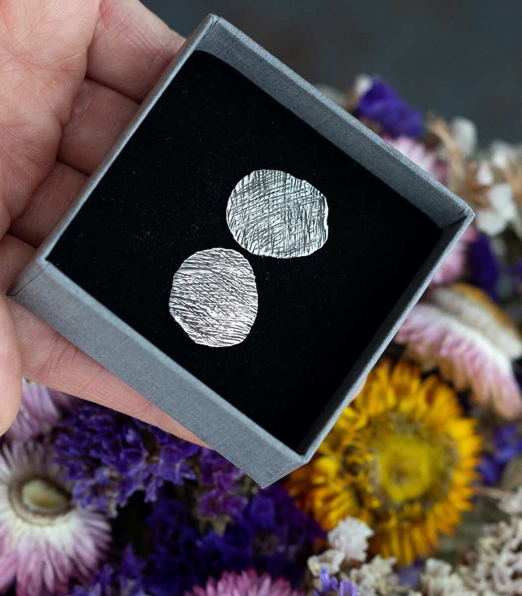 Silber Ohrstecker Schiefer
