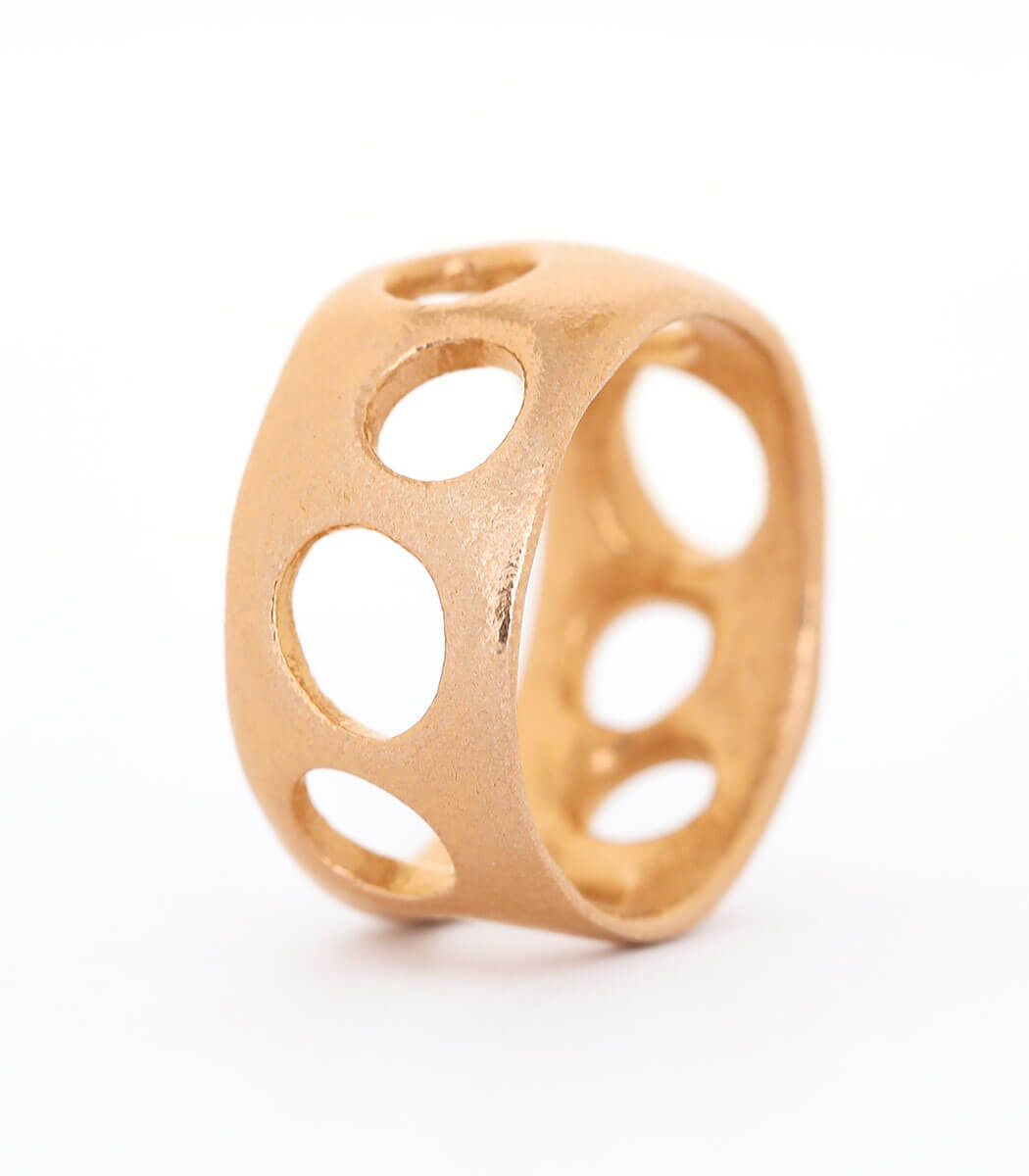 Bronze Ring Lochgestein Gr. 53