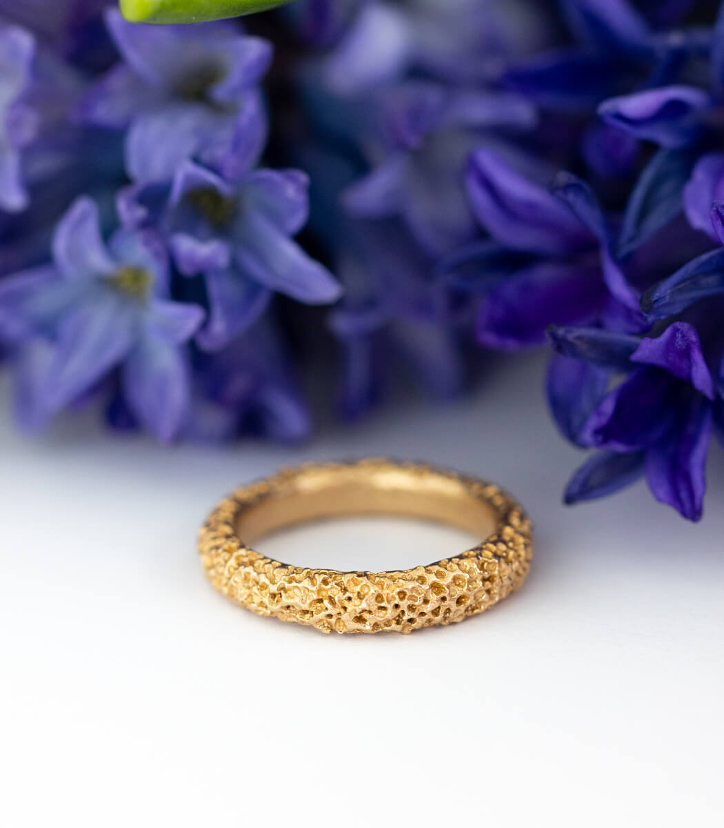 Bronze Ring Korallenstruktur Gr. 55