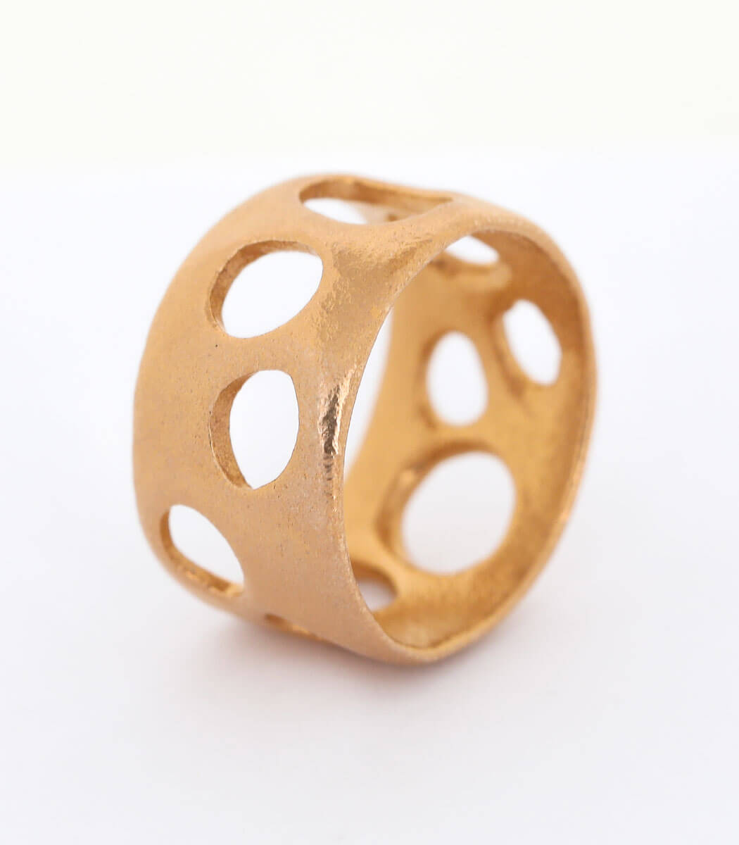 Bronze Ring Lochgestein Gr. 54