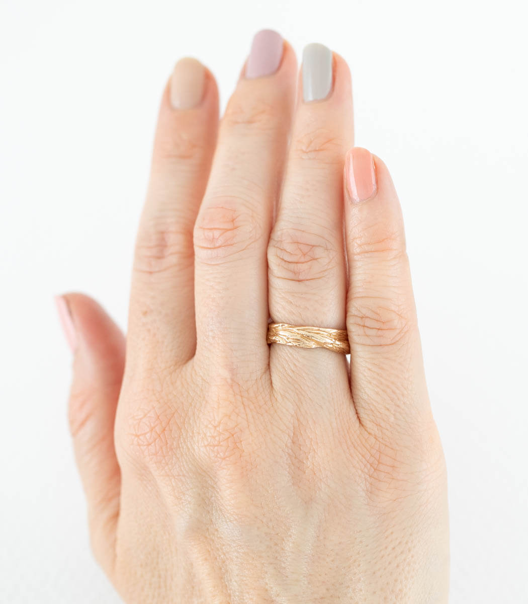Bronze Ring Gräser Gr. 52