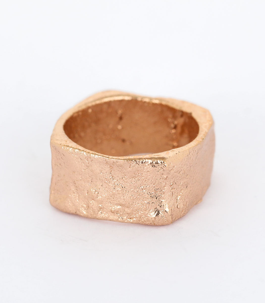 Bronze Ring Steinstruktur Gr. 56