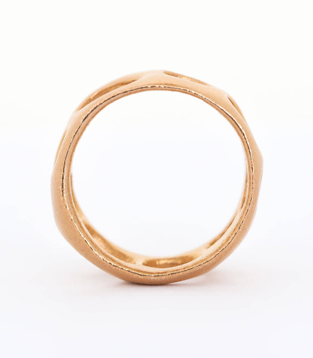 Bronze Ring Lochgestein Gr. 53