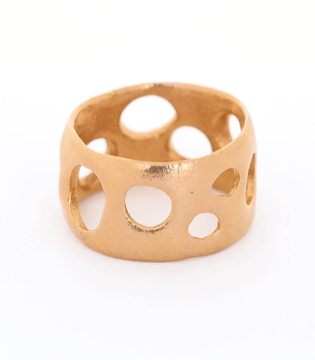 Bronze Ring Lochgestein Gr. 54