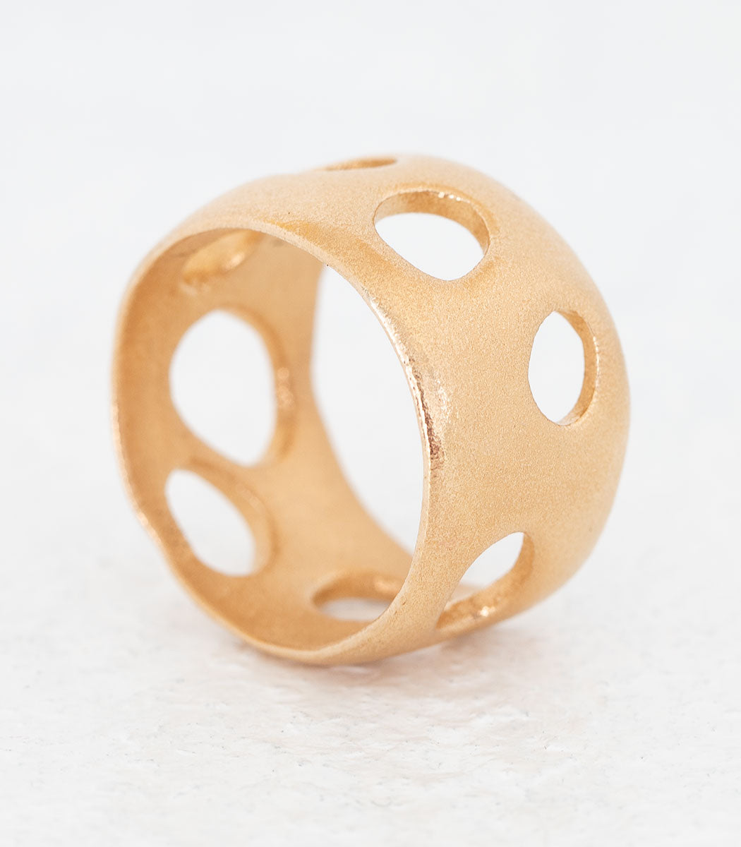Bronze Ring Lochgestein Gr. 56