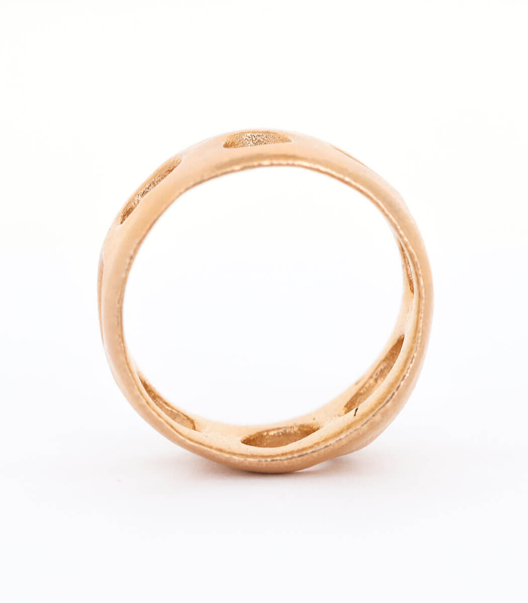 Bronze Ring Lochgestein Gr. 54