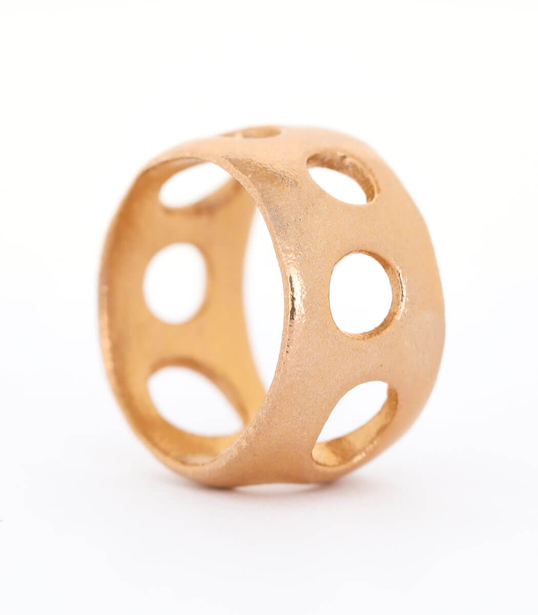 Bronze Ring Lochgestein Gr. 54