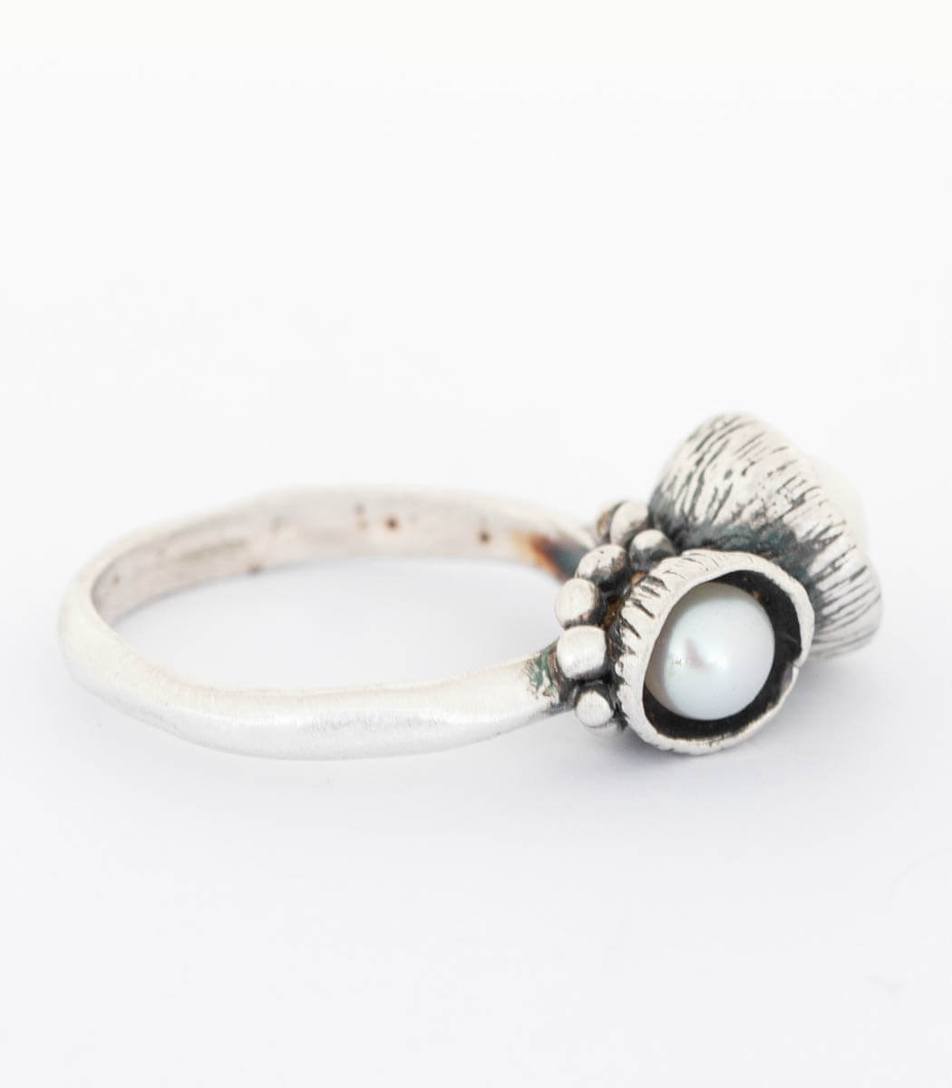 Silber Ring Blütenkelch Gr. 57