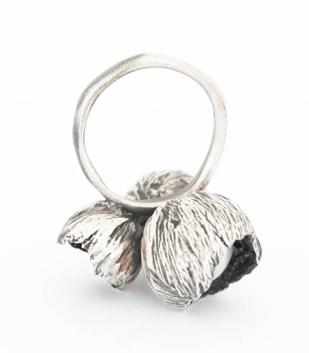 Silber Ring 3 Blüten Gr. 52