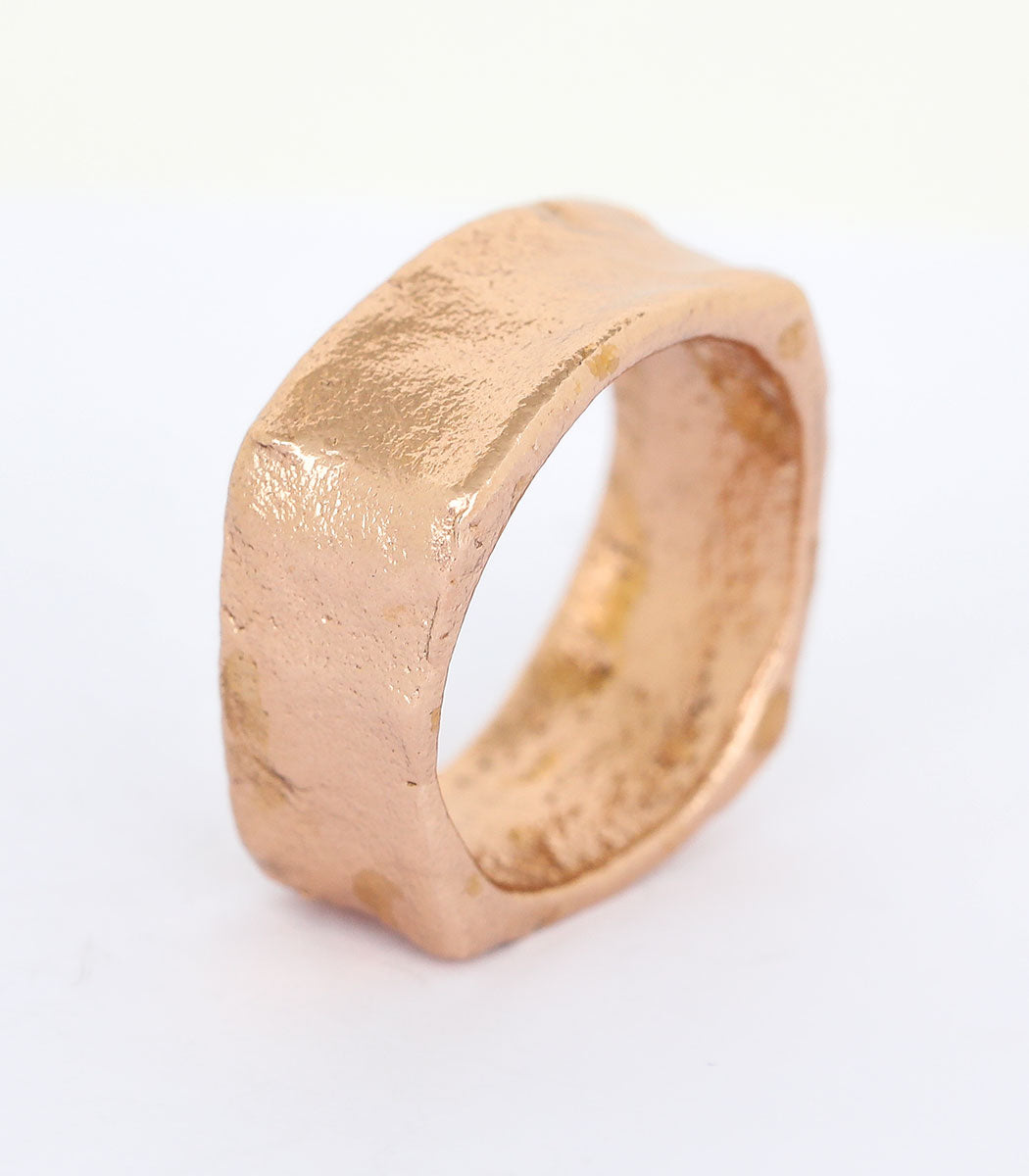 Bronze Ring Steinstruktur Gr. 59