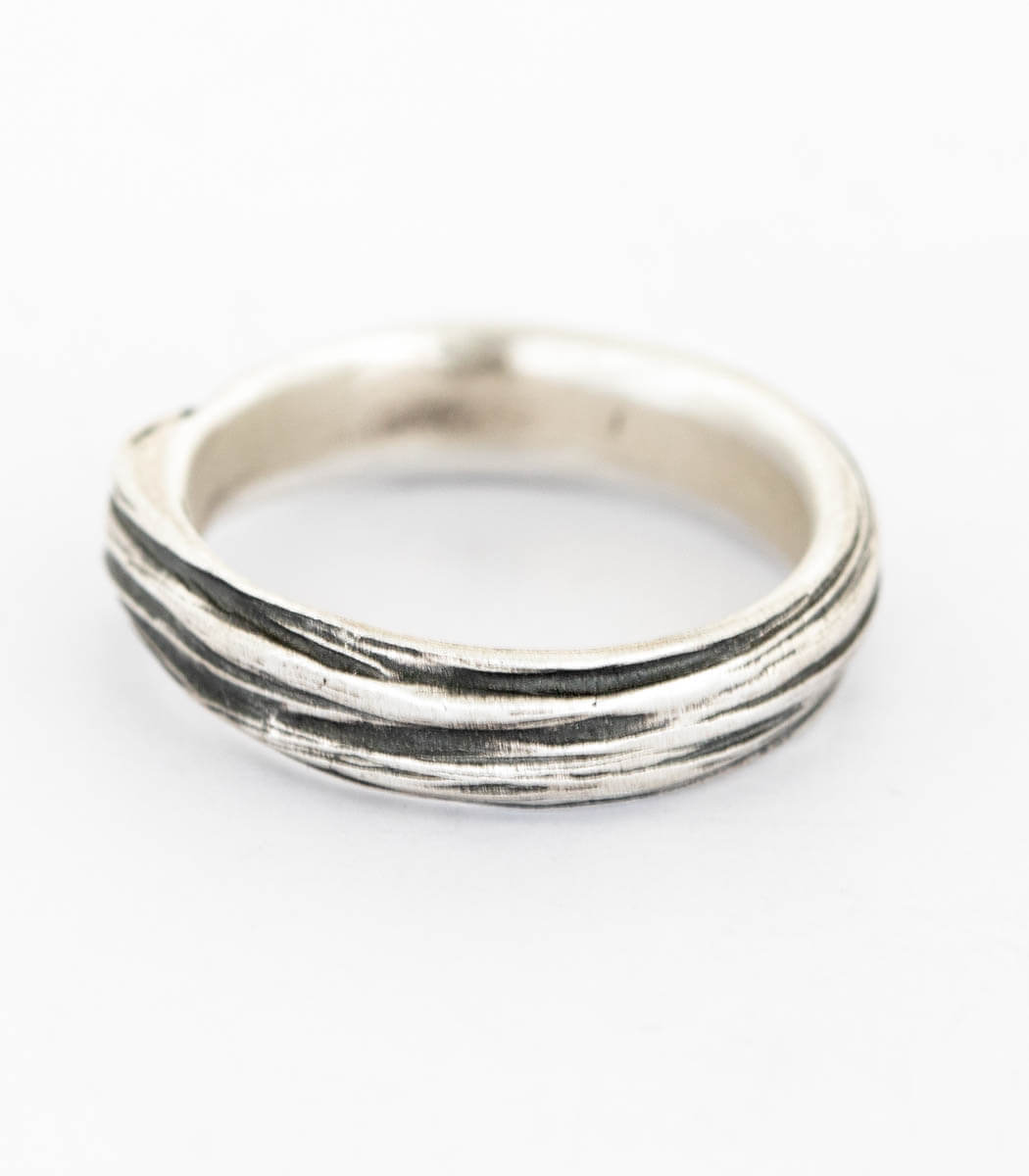 Silber Ring Gras Gr. 56