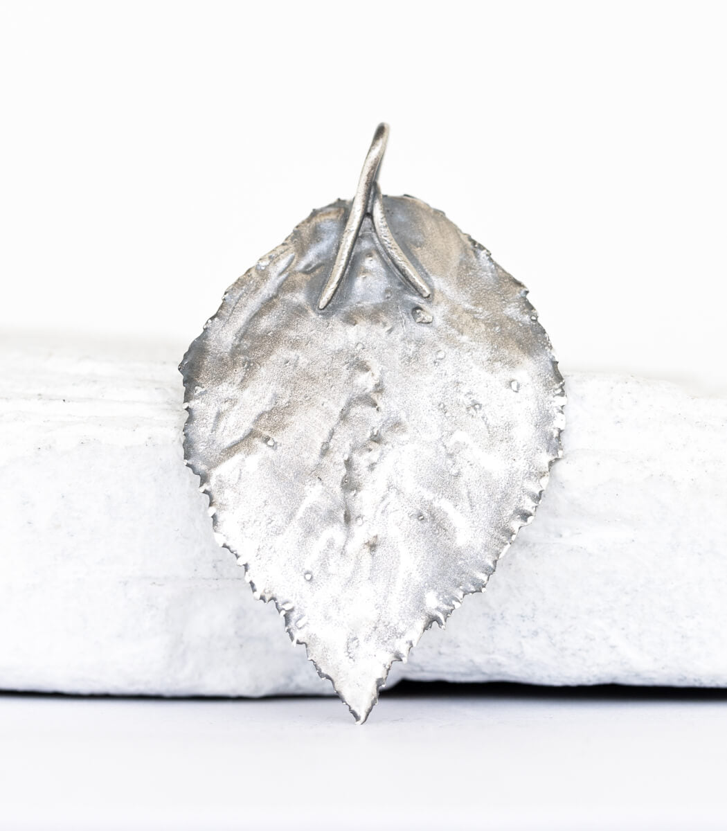 Silber Anhänger Brombeerblatt