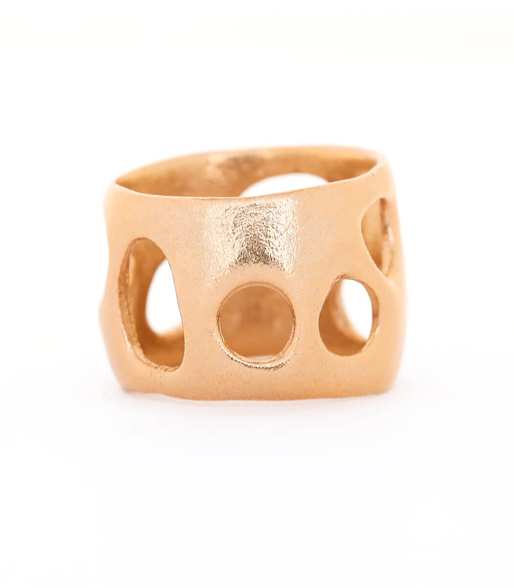 Bronze Ring Lochgestein Gr. 57
