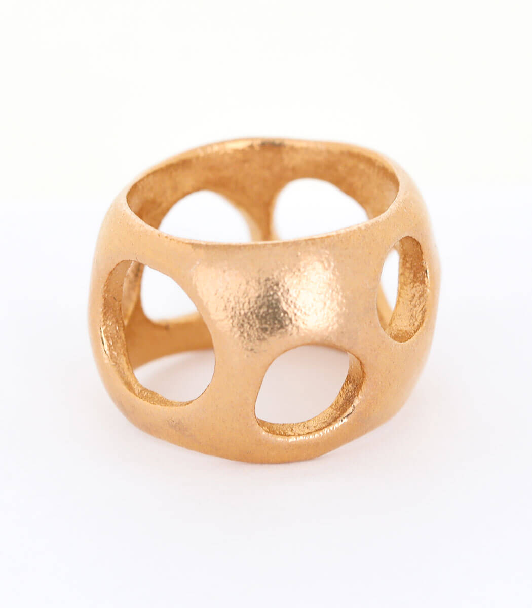 Bronze Ring Lochgestein Gr. 54
