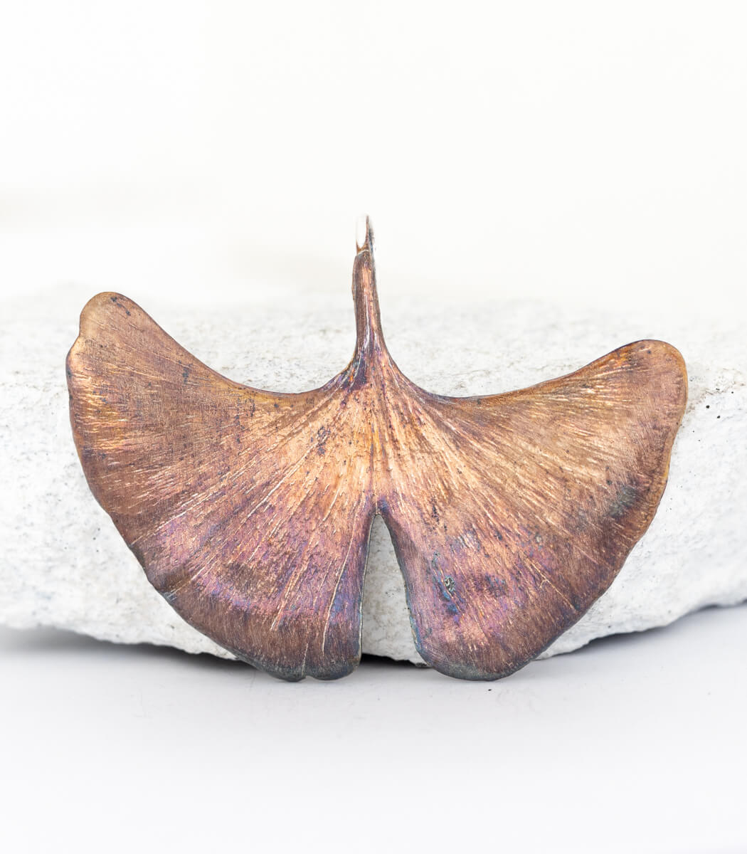 Ginkgo Anhänger Silber