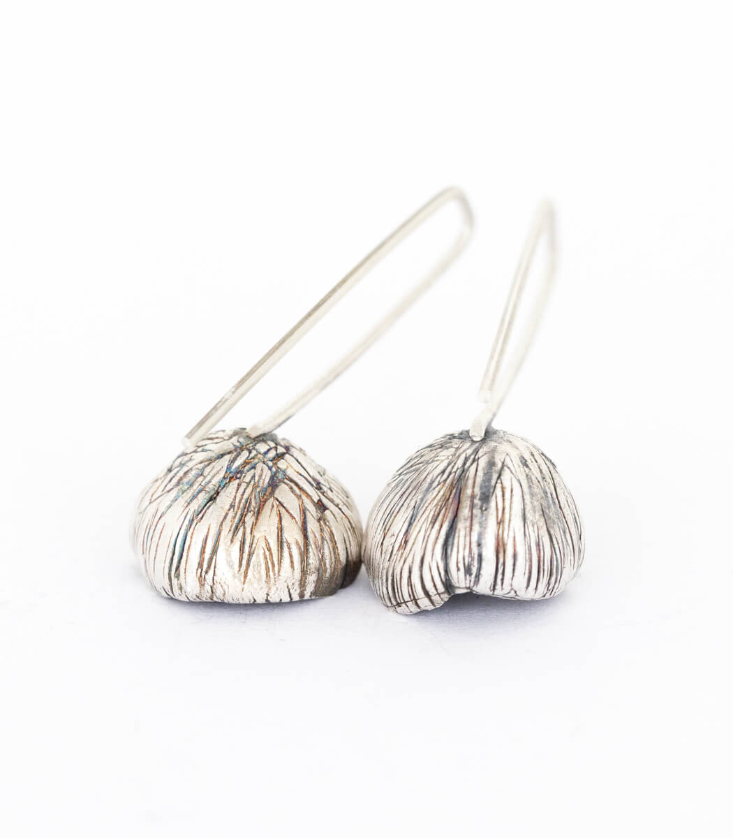 Silber Ohrhänger Blüte Perle