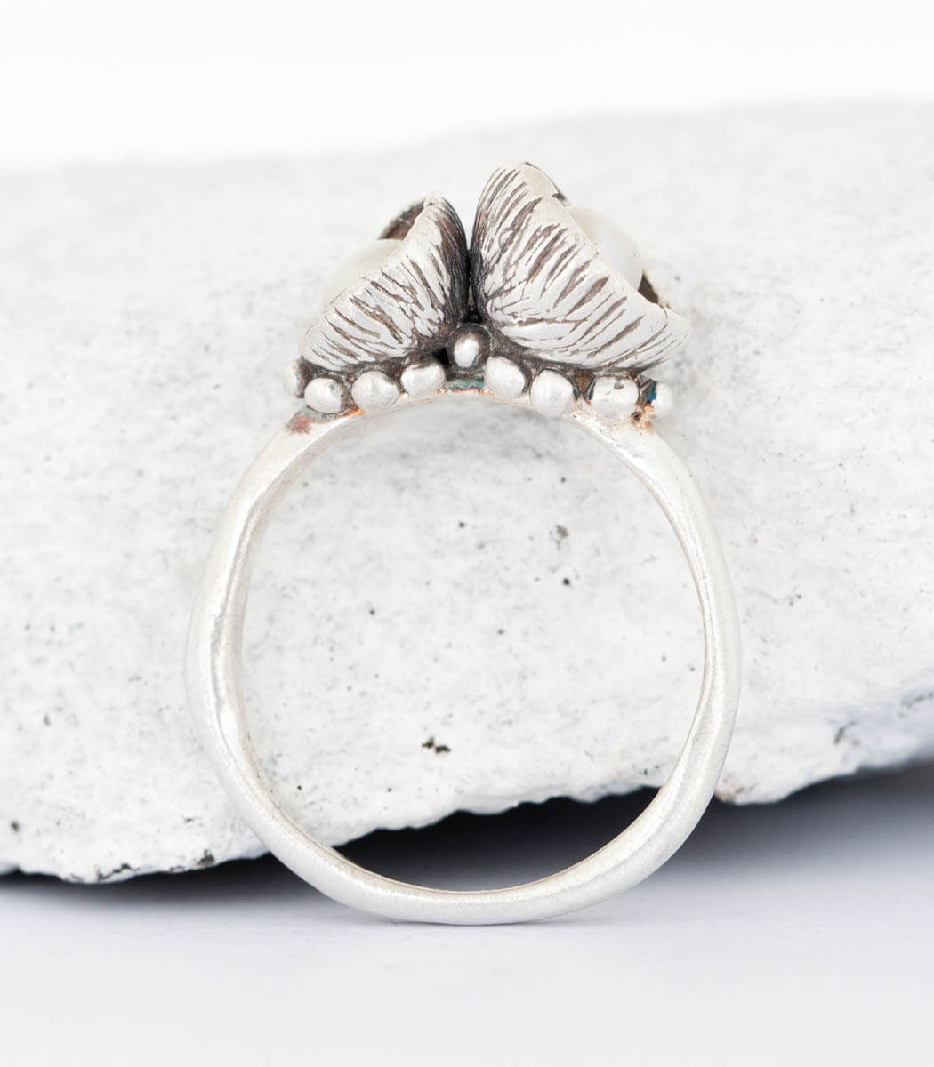 Silber Ring Blütenkelch Gr. 58