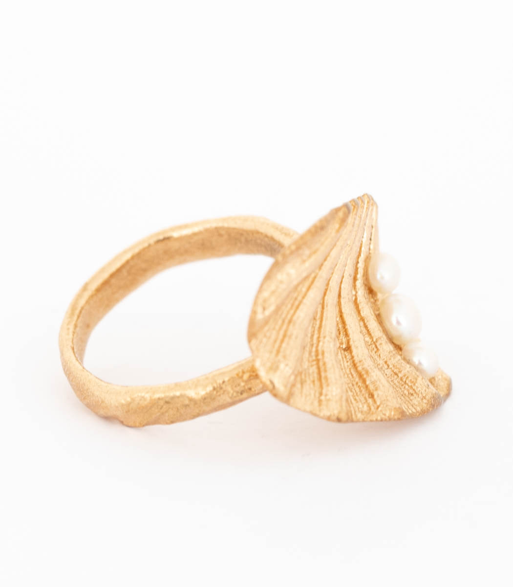 Bronze Ring Muschel Gr.55