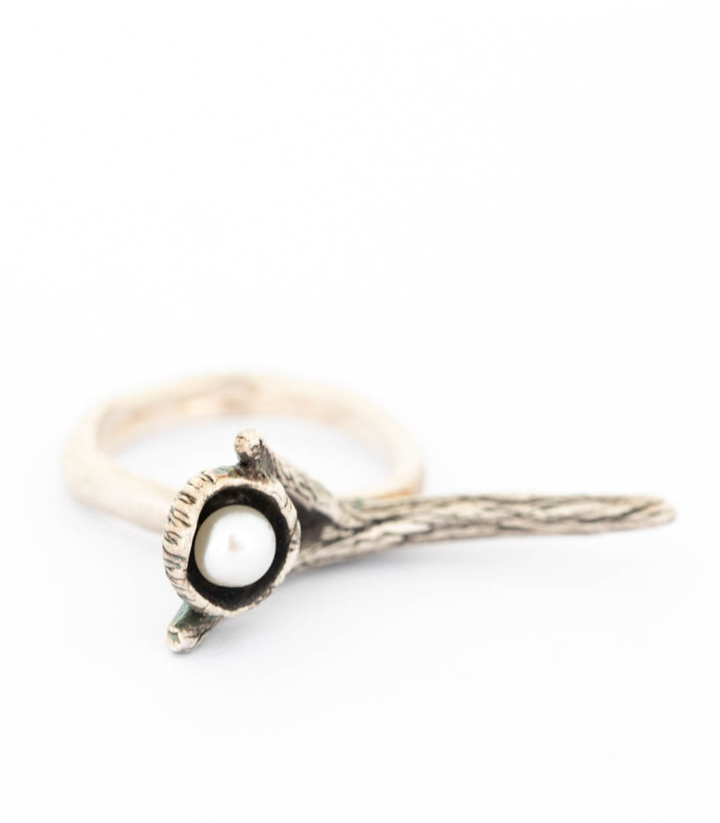 Silber Ring Blütenkelch Gr. 55