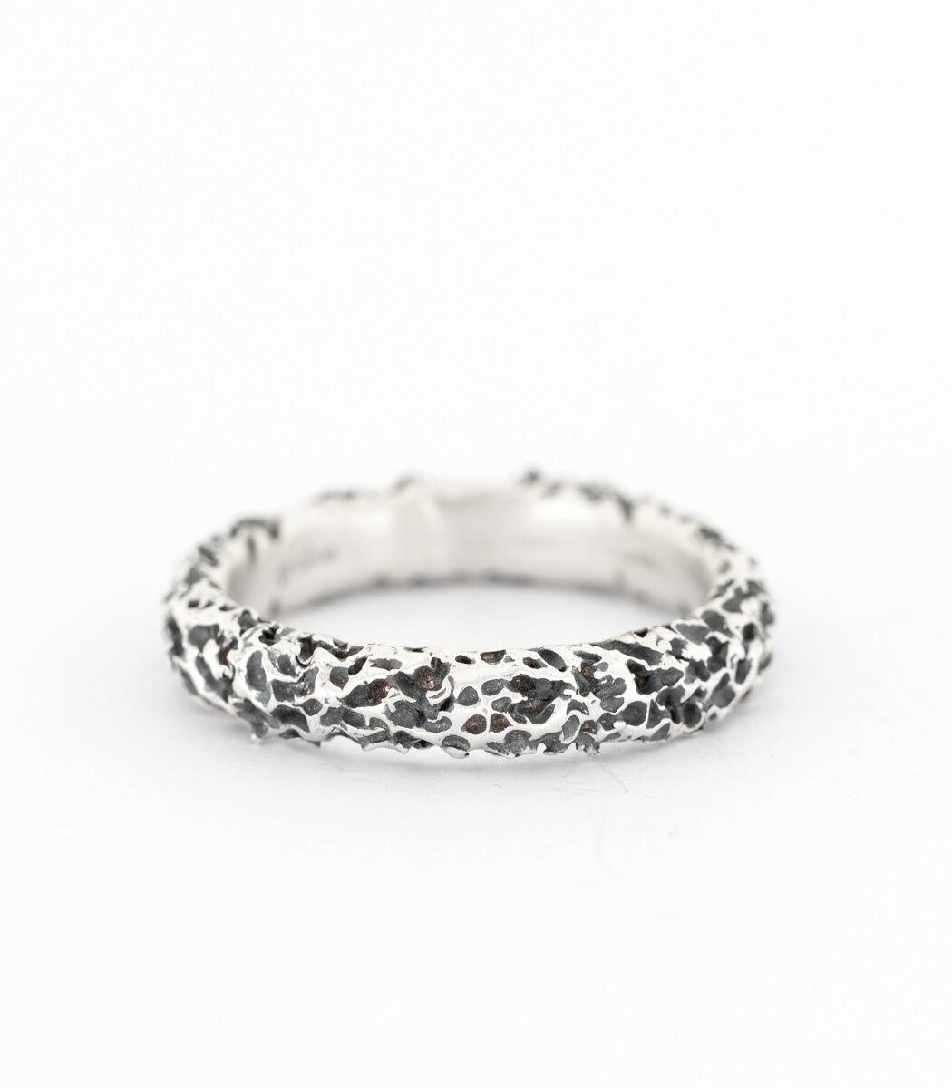 Silber Ring Korallenstruktur schmal Gr. 58