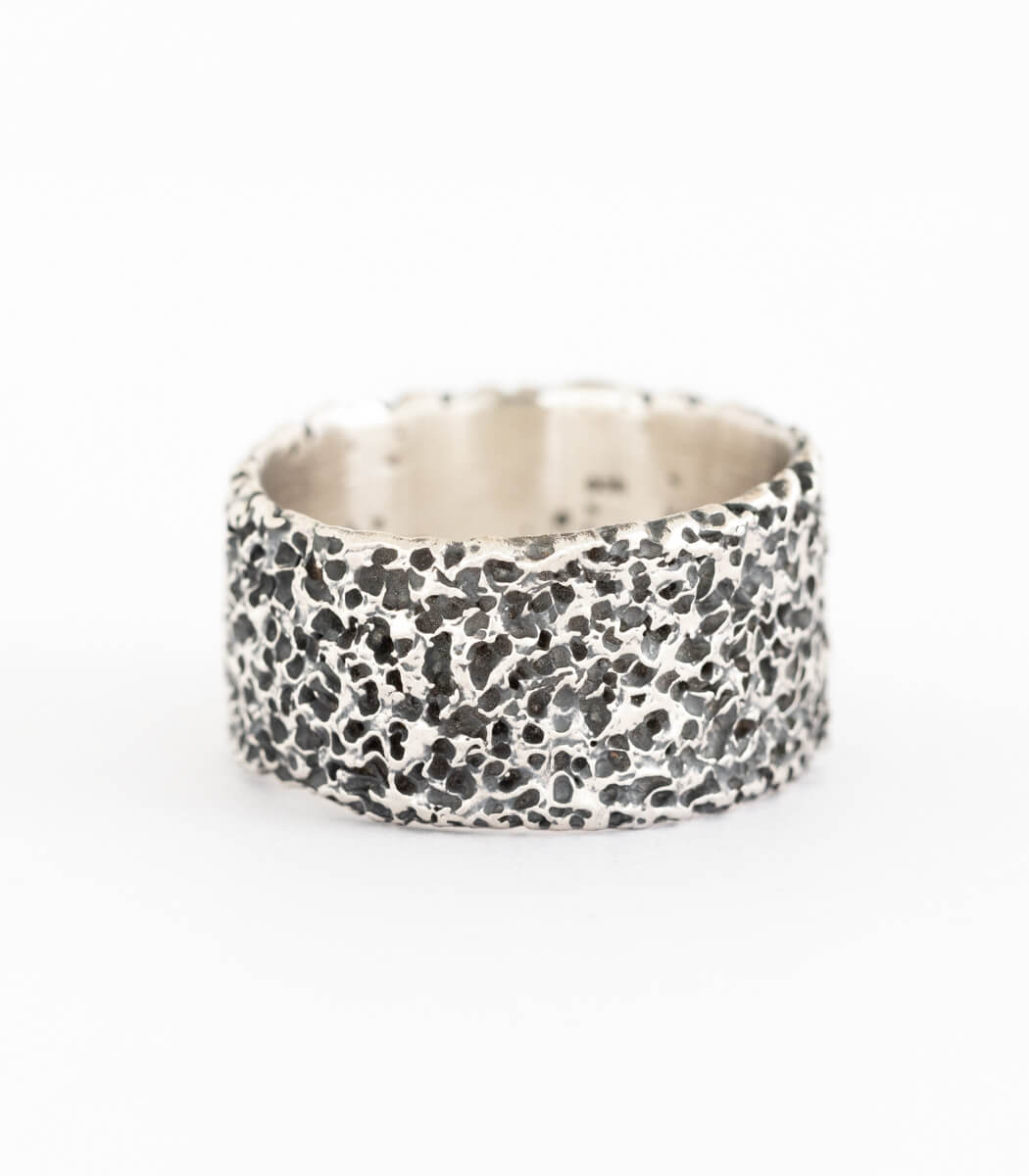 Silber Ring Korallenstruktur Gr. 61