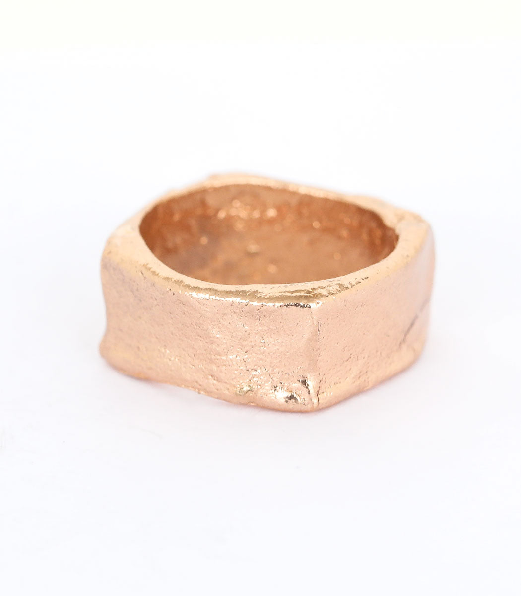 Bronze Ring Steinstruktur Gr. 55