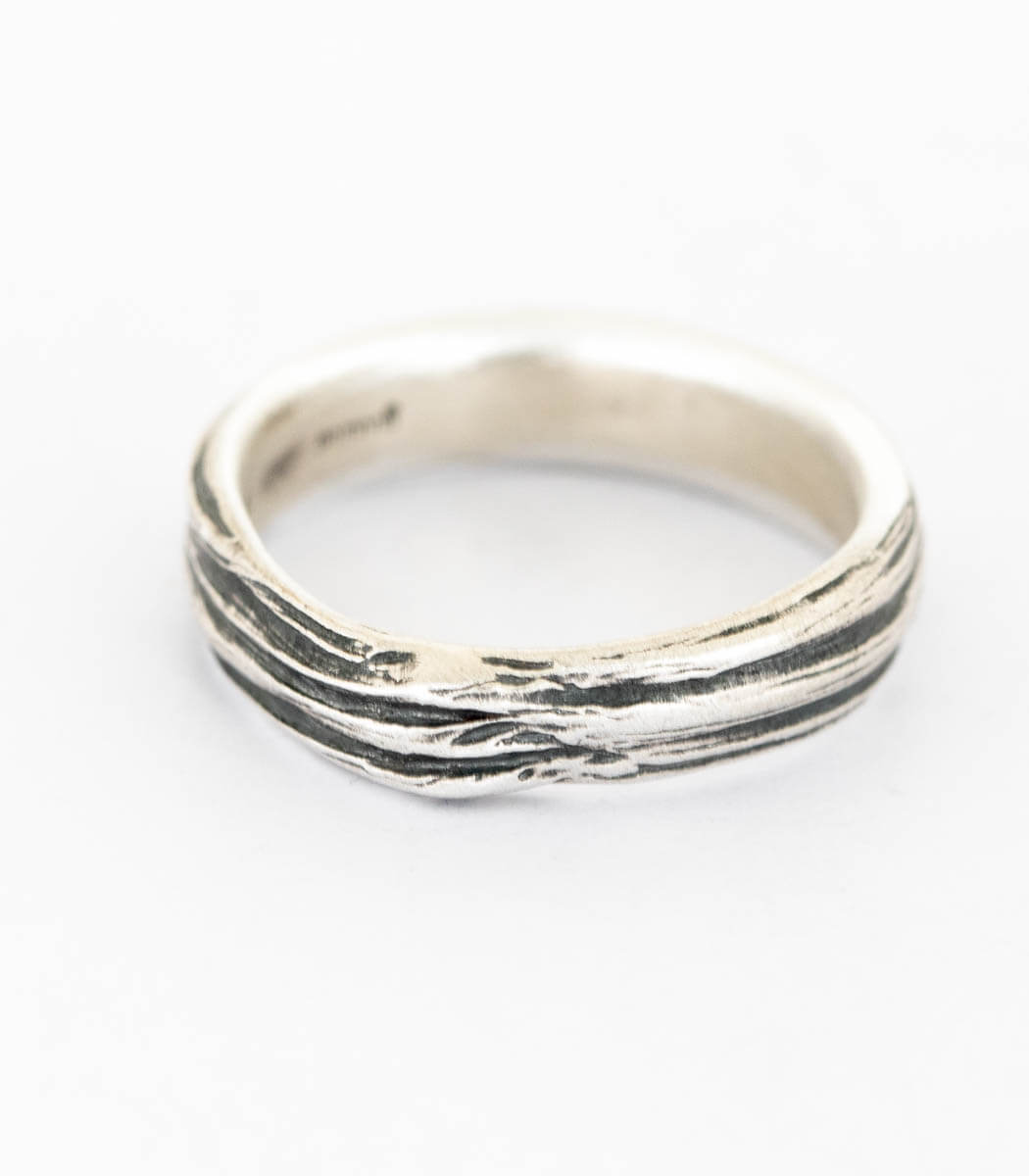 Silber Ring Gras Gr. 56