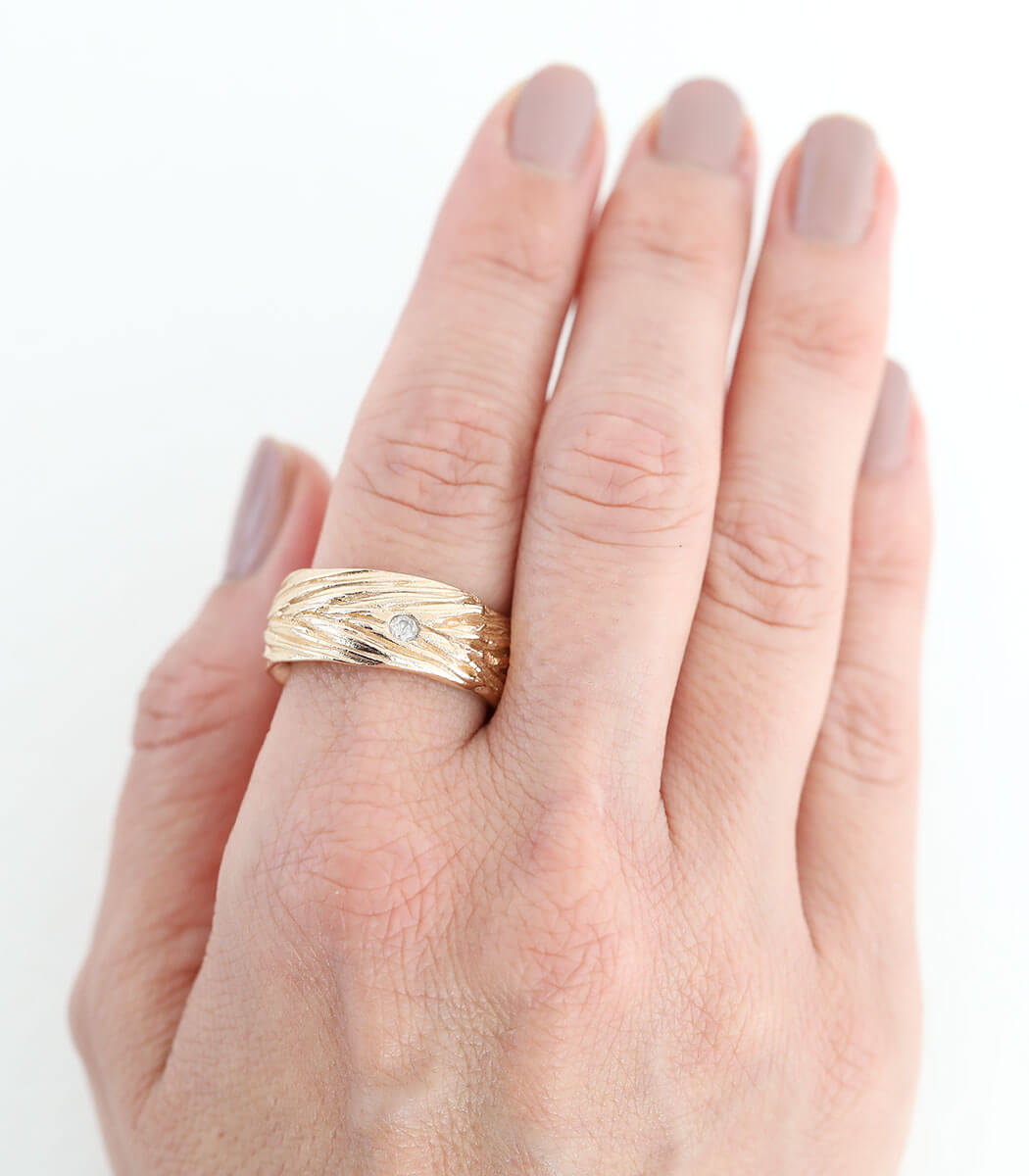 Bronze Ring Getreideähre Gr. 64