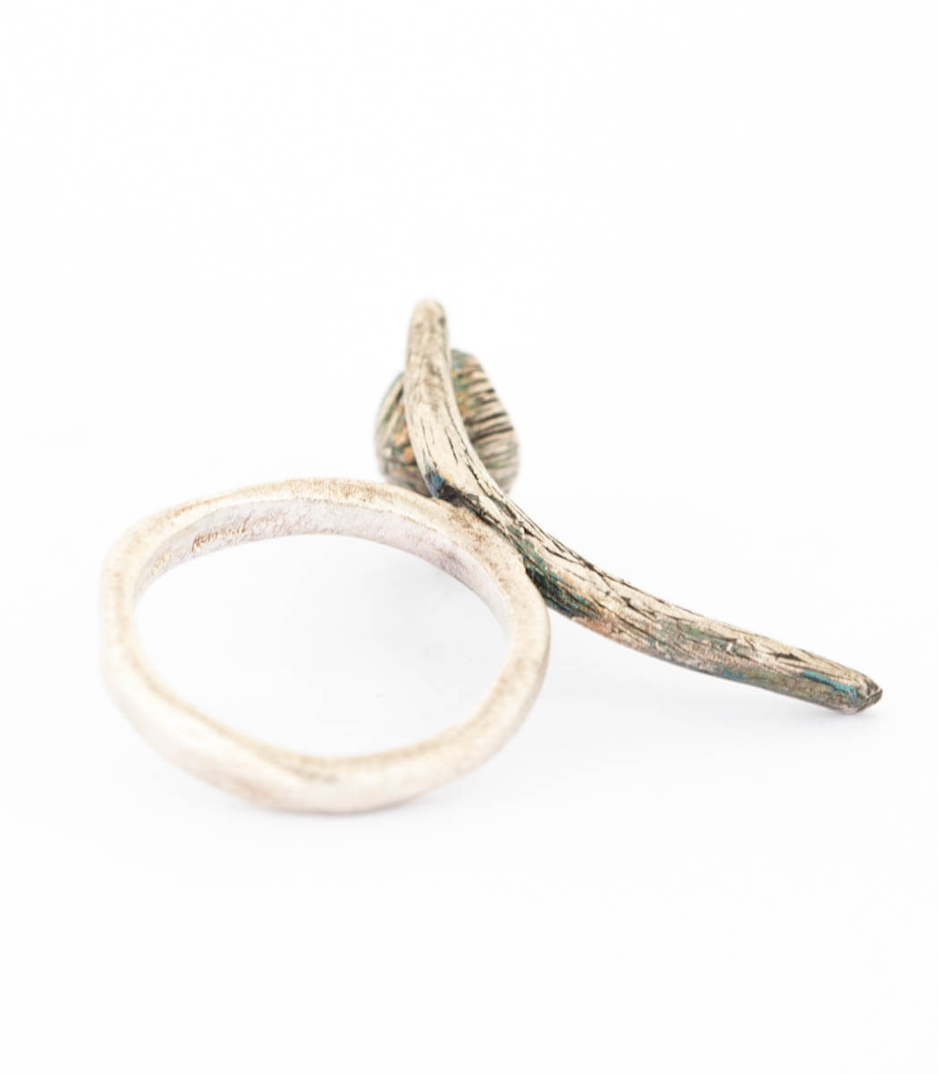 Silber Ring Blütenkelch Gr. 55