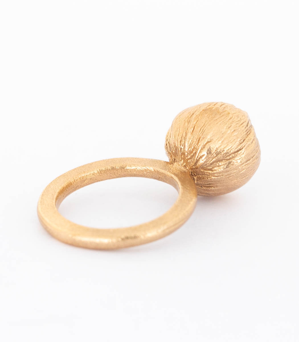 Bronze Ring Blüte Gr. 54