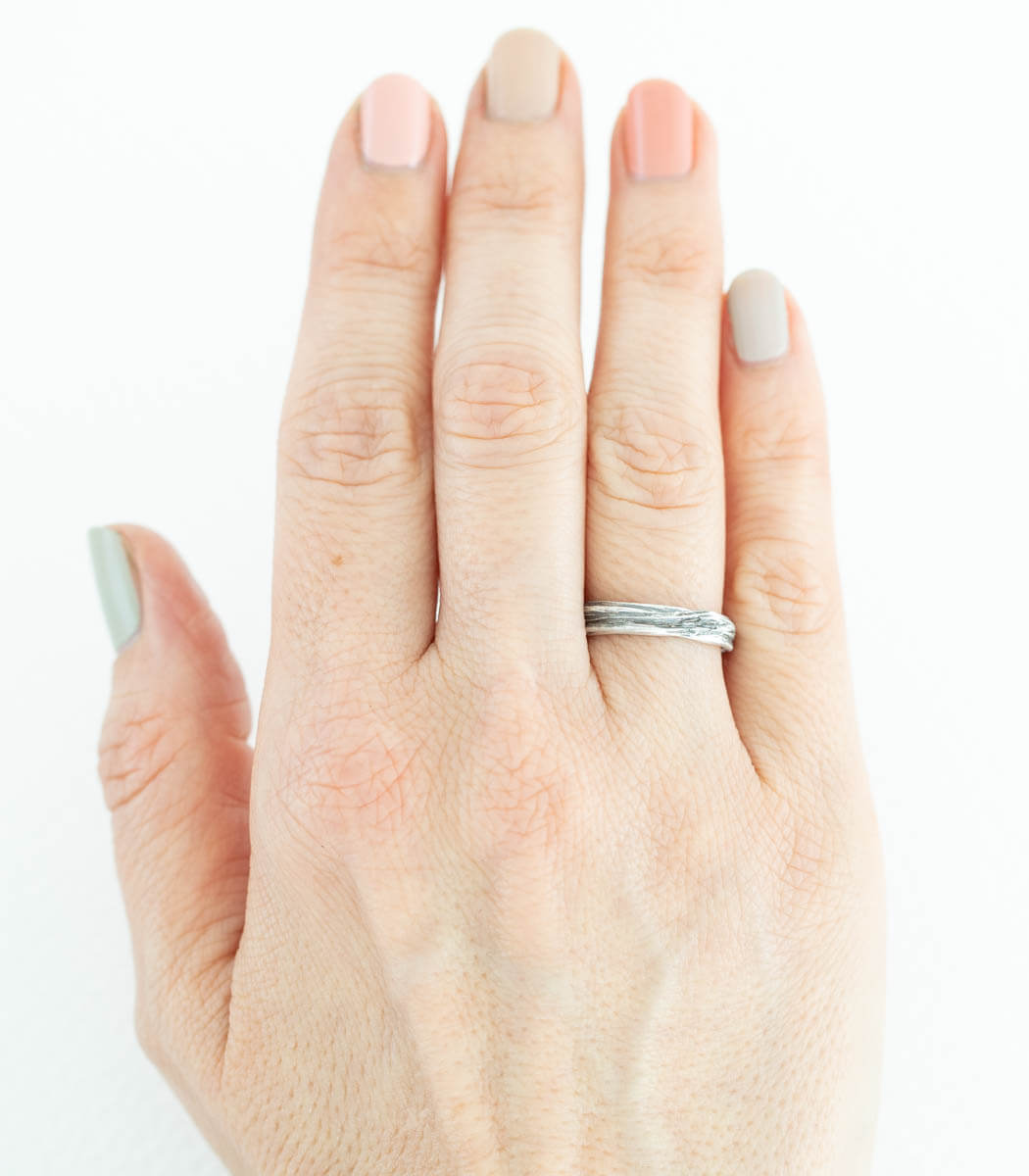 Silber Ring Gras Gr. 55