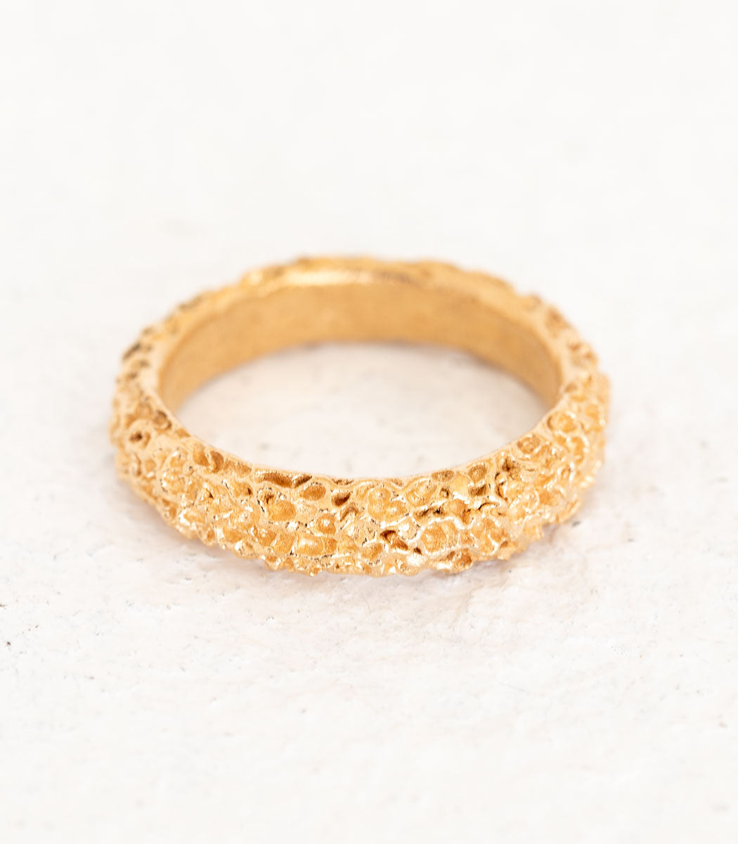 Bronze Ring Korallenstruktur Gr. 59