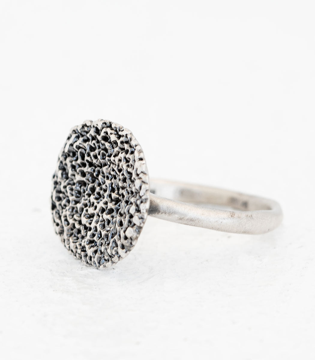 Silber Ring Korallenstruktur Gr. 59