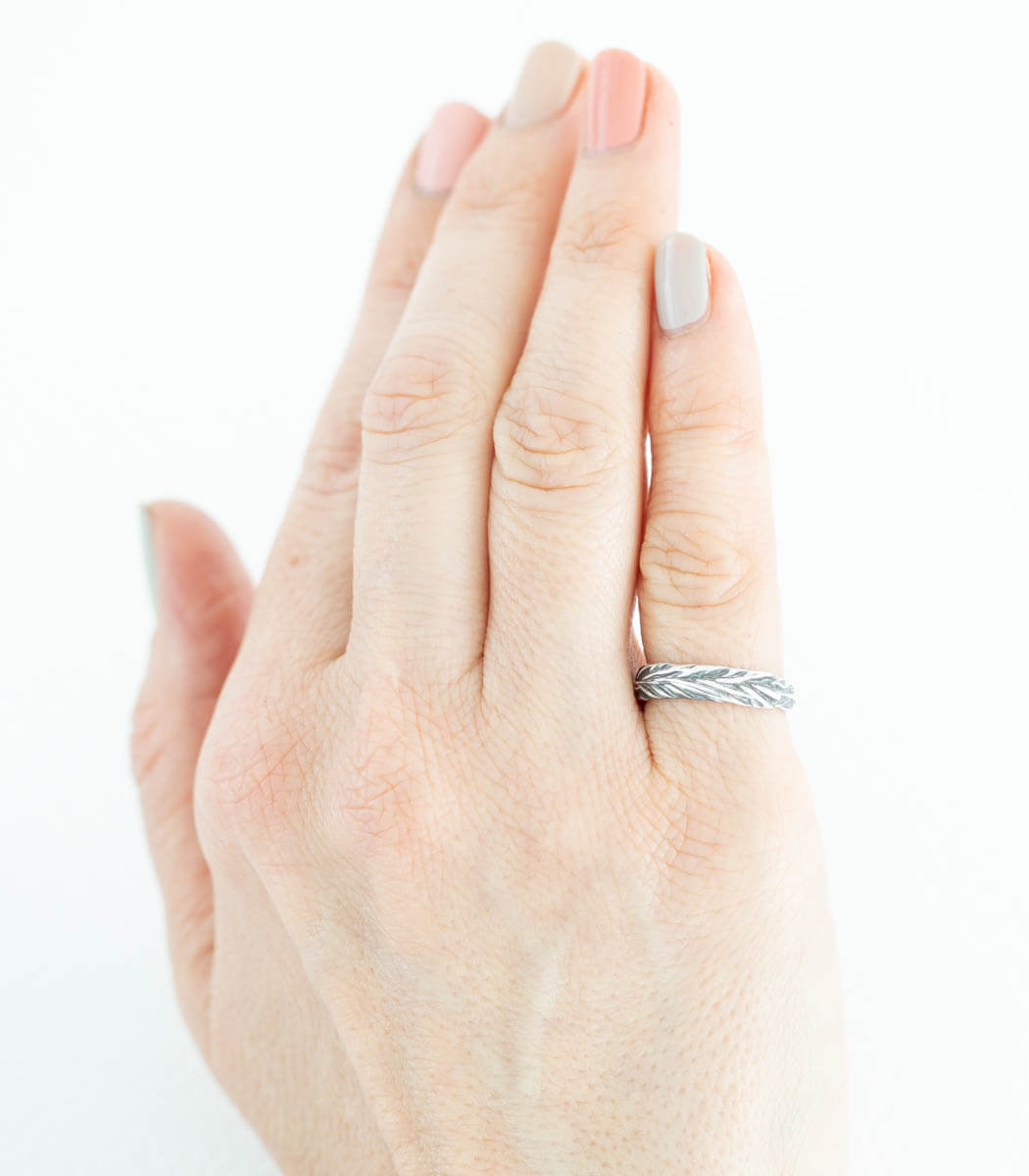 Silber Ring Gräser Gr. 50