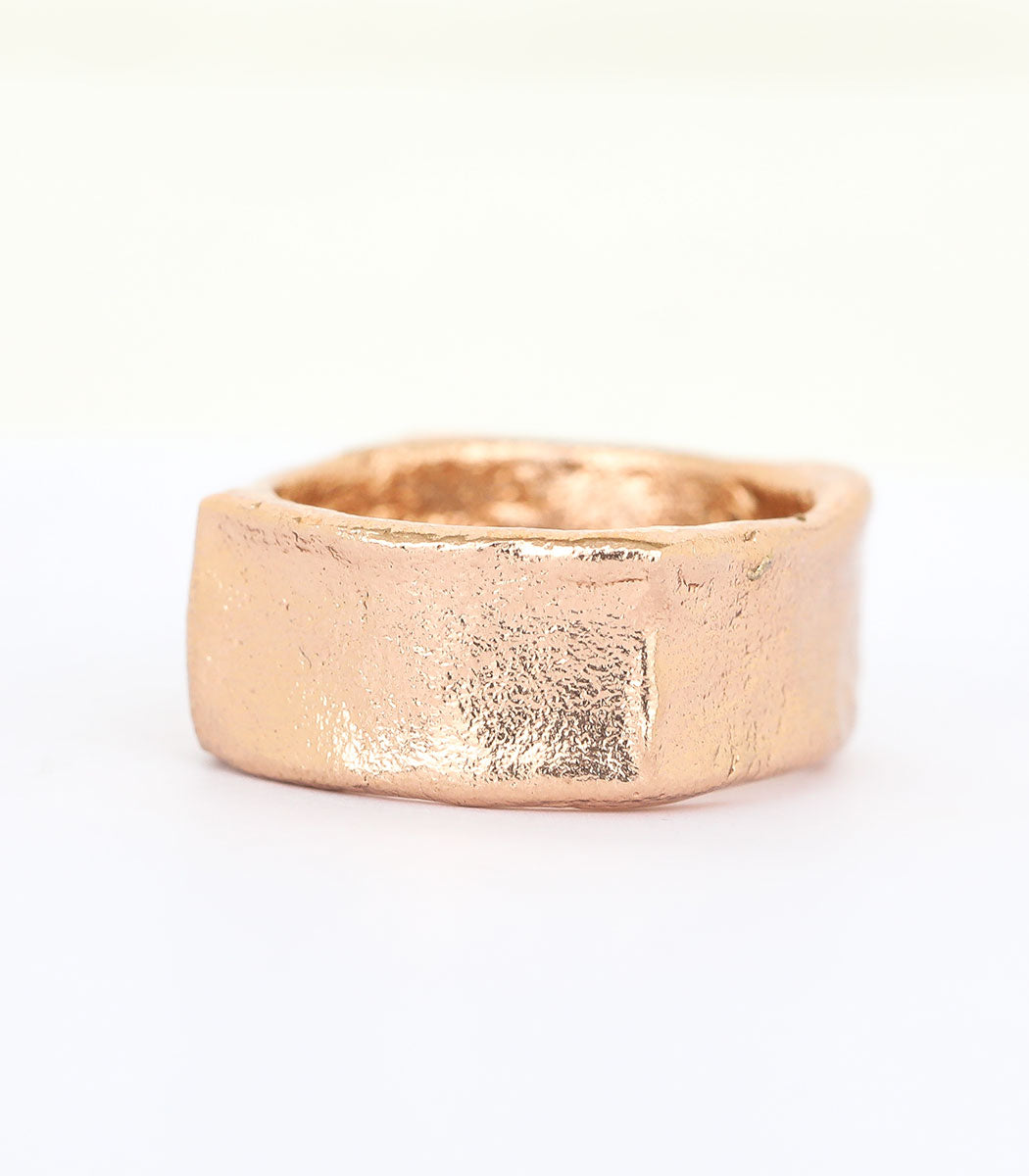 Bronze Ring Steinstruktur Gr. 55