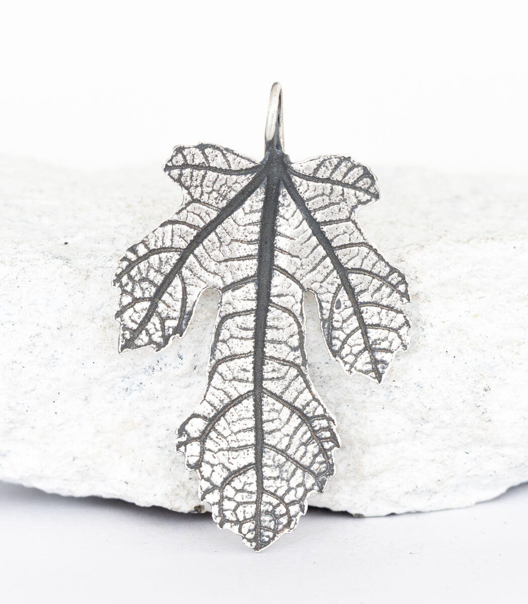 Silber Anhänger Feigenblatt
