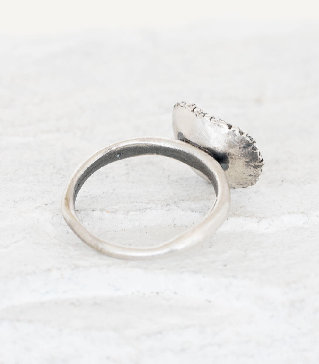 Silber Ring Korallenstruktur Gr. 56