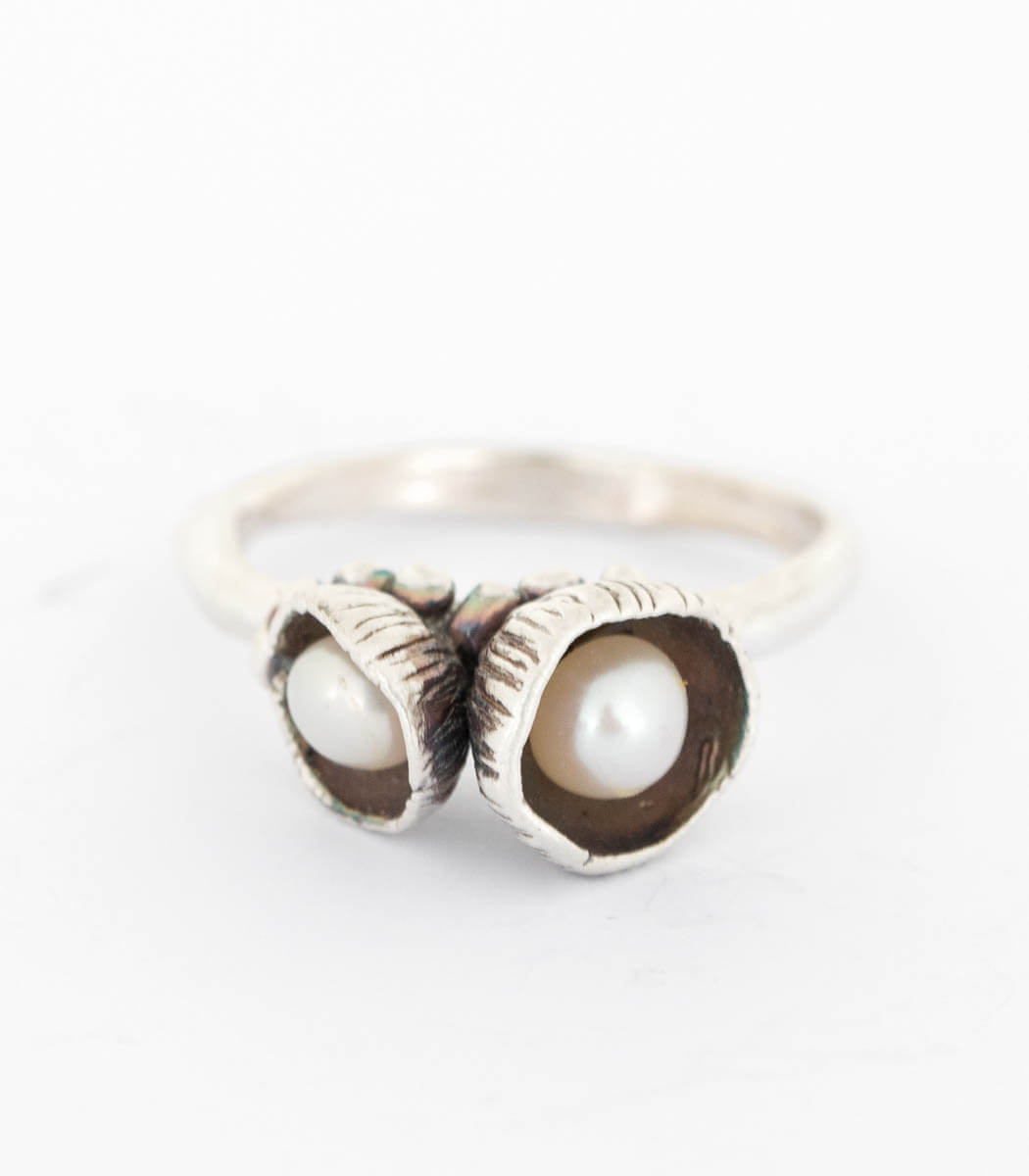 Silber Ring Blütenkelch Gr. 58